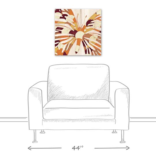 Spice Tone Butterfly Sillhouette 20" x 20" Canvas Wall Art